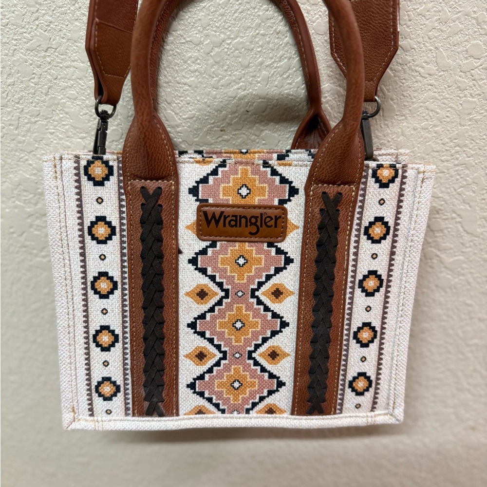 Wrangler Southwestern Print Cros Body Canvas Mini Tote - Picture 3 of 7